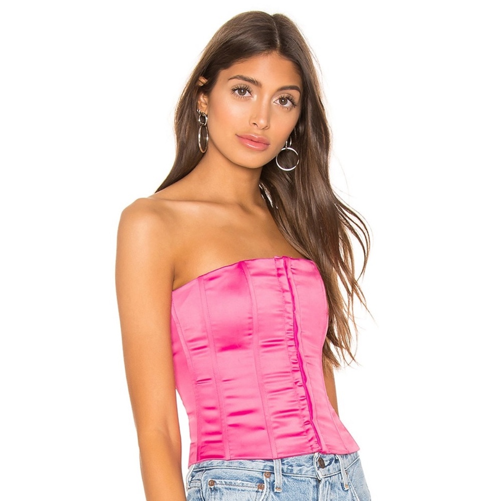 Never worn — Guizio hot pink corset top